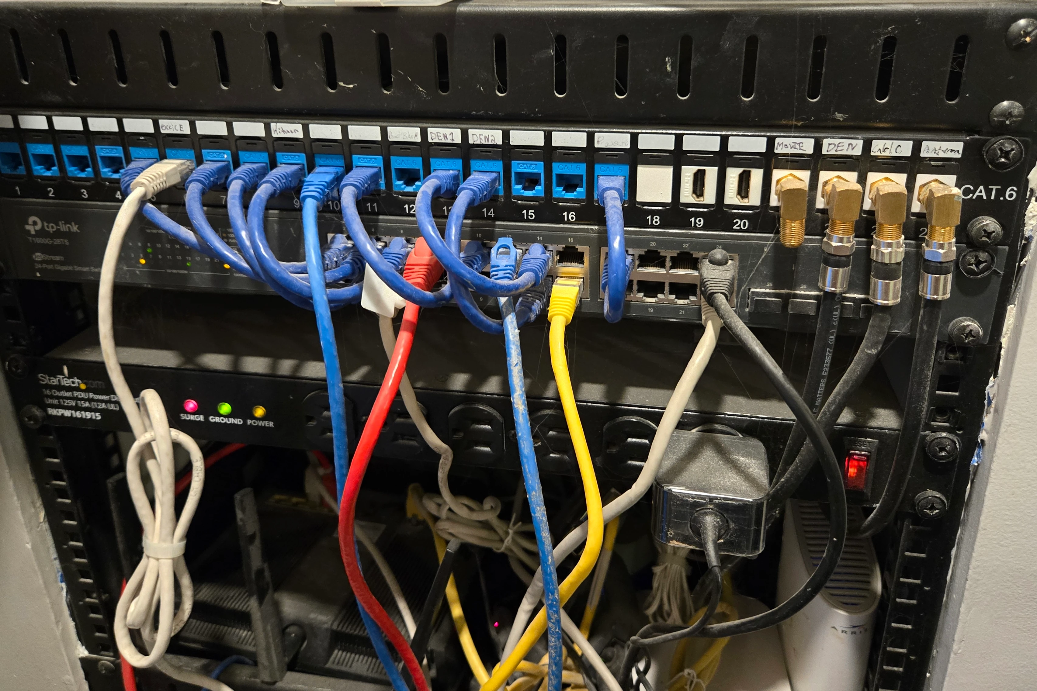 home networking with a patch panel using cat5 and cat6 cables