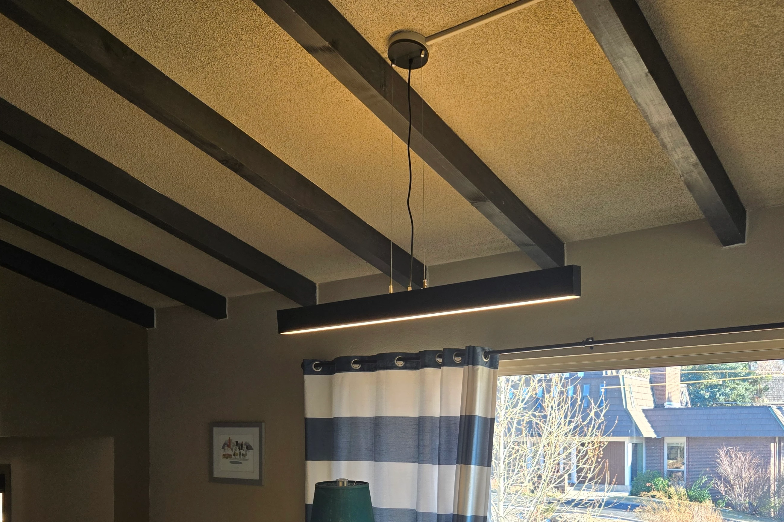 Room with a modern LED light added